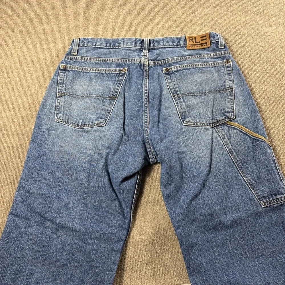 Vintage Y2K Polo Jeans Co Ralph Lauren Carpenter Jeans Mens 33X32 Blue Denim